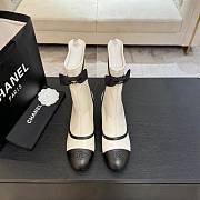 Chanel Short Boots Stretch Lambskin & Lambskin White Black 5cm - 3