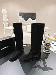 Chanel High Boots Suede Black  - 2