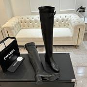 Chanel Thigh Boots Stretch Lambskin & Lambskin Black 5cm - 4