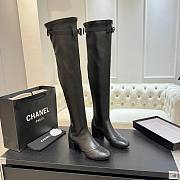 Chanel Thigh Boots Stretch Lambskin & Lambskin Black 5cm - 2