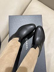 Chanel Thigh Boots Suede Calfskin & Calfskin Beige Black 3.5cm - 3