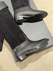Chanel Thigh Boots Suede Calfskin & Calfskin Black 3.5cm - 2
