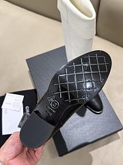 Chanel Thigh Boots Suede Calfskin & Calfskin White Black 3.5cm - 6