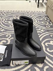 Chanel Mid-Calf Boots Suede Calfskin & Calfskin Black 3.5cm - 2
