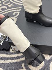 Chanel Mid-Calf Boots Suede Calfskin & Calfskin White Black 3.5cm - 4
