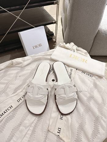 Dior D-Club Side White Calfskin