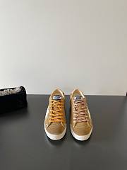 Golden Goose True Star In Tobacco Colored Suede With White Star And Platinum Heel Tab - 4