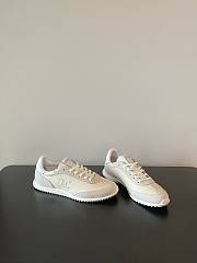 Celine Racer Low Top Sneaker In Nylon Suede Calfskin And Calfskin Vanilla - 6