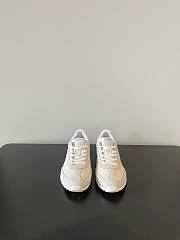 Celine Racer Low Top Sneaker In Nylon Suede Calfskin And Calfskin Vanilla - 5