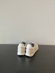 Celine Racer Low Top Sneaker In Nylon Suede Calfskin And Calfskin Vanilla - 3