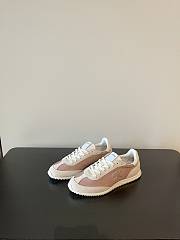 Celine Racer Low Top Sneaker In Nylon Suede Calfskin And Calfskin Pinkwood - 4