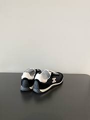Celine Racer Low Top Sneaker In Nylon Suede Calfskin And Calfskin Black - 4