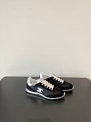 Celine Racer Low Top Sneaker In Nylon Suede Calfskin And Calfskin Black - 5