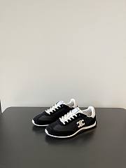Celine Racer Low Top Sneaker In Nylon Suede Calfskin And Calfskin Black - 2