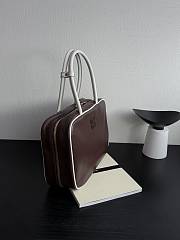 Miumiu Beau Leather Bag Briarwood/ White - 34x23x10cm - 5