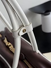 Miumiu Beau Leather Bag Briarwood/ White - 34x23x10cm - 2