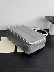 Miumiu Beau Leather Bag Gray/ White - 34x23x10cm - 6