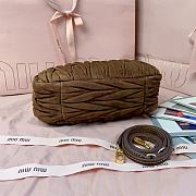 Miumiu Wander Matelasse Suede Hobo Bag Coca Brown - 20x17x6cm - 4