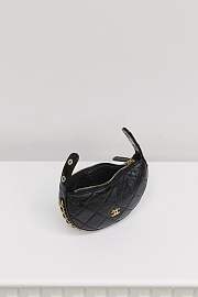 Chanel Mini Pouch Shiny Crumpled Lambskin & Gold Tone Metal Black - 12x13x8cm - 6