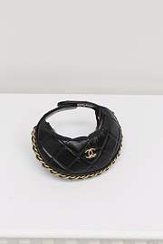 Chanel Mini Pouch Shiny Crumpled Lambskin & Gold Tone Metal Black - 12x13x8cm - 2