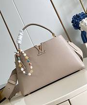 LV Capucines MM Souple Bag Greige M12929 - 33x24x12cm - 1
