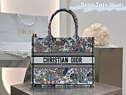 Medium Dior Book Tote Dior Lucky bag Dior Flowers Calendar Allover Multicolor Embroidery - 36x27.5x16.5cm - 1