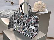 Medium Dior Book Tote Dior Lucky bag Dior Flowers Calendar Allover Multicolor Embroidery - 36x27.5x16.5cm - 3