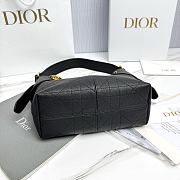 Small Dior Voyage Bag Black Flat Macrocannage Grained Calfskin -  22x15x9.5cm - 4