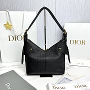 Small Dior Voyage Bag Black Flat Macrocannage Grained Calfskin -  22x15x9.5cm - 3