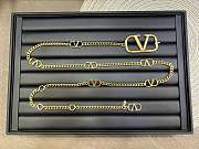 Valentino Garavani VLogo Signature Gold Metal Chain Belt with Mini VLogo  - 4