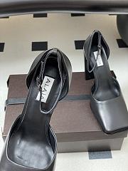 Alaia Square D'Orsay Pumps In Calfskin Black 9cm - 3