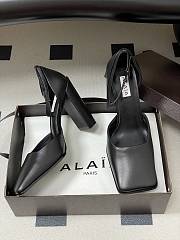 Alaia Square D'Orsay Pumps In Calfskin Black 9cm - 2