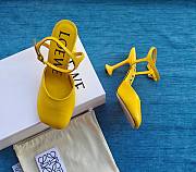 Loewe Toy Ankle Strap Pump In Lambskin Yellow 9cm - 1