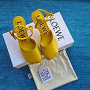 Loewe Toy Ankle Strap Pump In Lambskin Yellow 9cm - 6