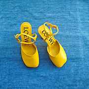 Loewe Toy Ankle Strap Pump In Lambskin Yellow 9cm - 5
