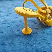 Loewe Toy Ankle Strap Pump In Lambskin Yellow 9cm - 3
