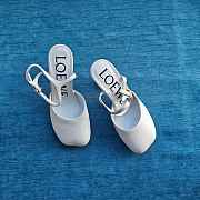 Loewe Toy Ankle Strap Pump In Lambskin White 9cm - 3