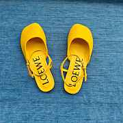 Loewe Toy Ankle Strap Ballerina In Lambskin Yellow - 1