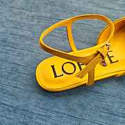 Loewe Toy Ankle Strap Ballerina In Lambskin Yellow - 5