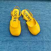 Loewe Toy Ankle Strap Ballerina In Lambskin Yellow - 2