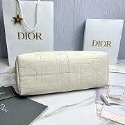 Large Dior Voyage Bag White Flat Macrocannage Grained Calfskin - 34x22x13cm - 3