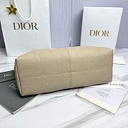 Large Dior Voyage Bag Beige Flat Macrocannage Grained Calfskin - 34x22x13cm - 4