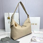 Large Dior Voyage Bag Beige Flat Macrocannage Grained Calfskin - 34x22x13cm - 3