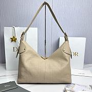 Large Dior Voyage Bag Beige Flat Macrocannage Grained Calfskin - 34x22x13cm - 6