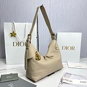 Medium Dior Voyage Bag Beige Flat Macrocannage Grained Calfskin - 28x18x12cm - 5
