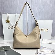 Medium Dior Voyage Bag Beige Flat Macrocannage Grained Calfskin - 28x18x12cm - 3
