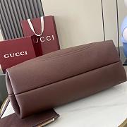 Gucci Softbit Maxi Shoulder Bag Dark Brown Grainy Leather - 46x26x16cm - 6