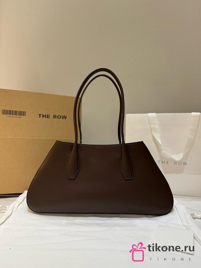 The Row Alger Shoulder Bag in Leather Deep Brown - 39x9.5x19cm - 1