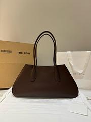 The Row Alger Shoulder Bag in Leather Deep Brown - 39x9.5x19cm - 1