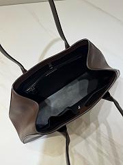 The Row Alger Shoulder Bag in Leather Deep Brown - 39x9.5x19cm - 3